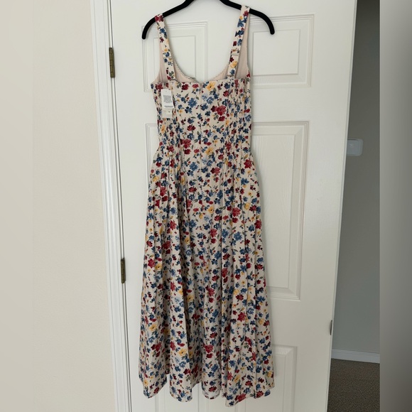 A&F Bra-Free Dylan Midi Dress in Cream Floral, NWT, size S - Picture 6 of 9